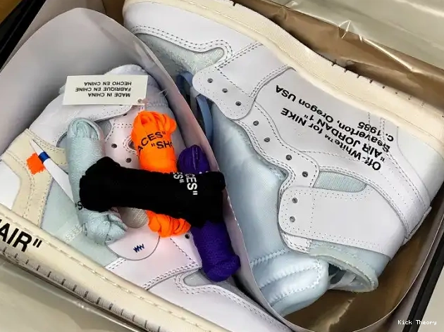 Kicked Out Shoe Store Jordan Off-White Retro White 1 Air High AQ0818-100 0531